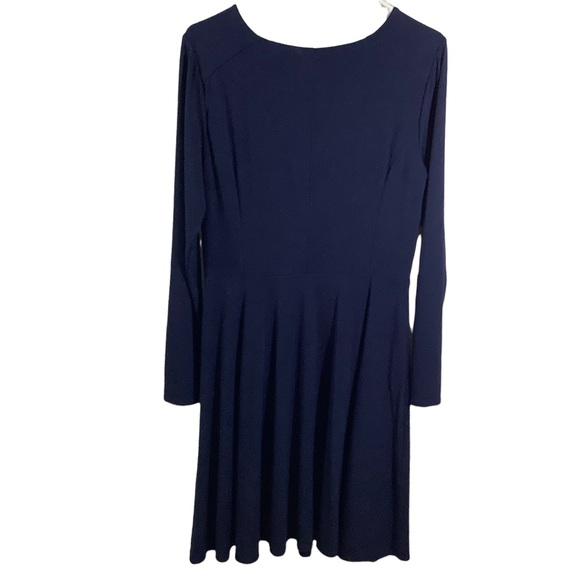 White House Black Market Fit & Flare Blue Dress - Picture 2 of 7